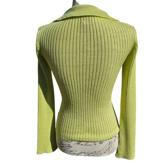 ASOS DESIGN sweater with collar in‎ green Women's size 2 - Picture 4 of 9